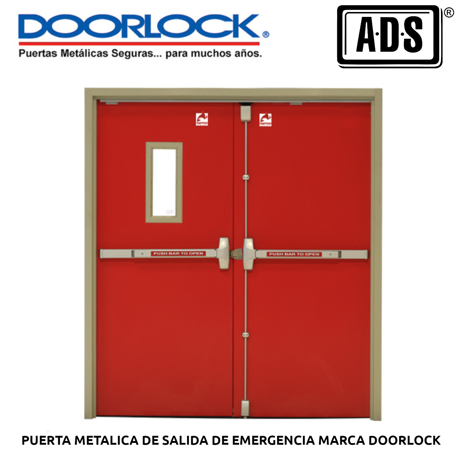 PUERTA METALICA DE SALIDA DE EMERGENCIA MARCA DOORLOCK